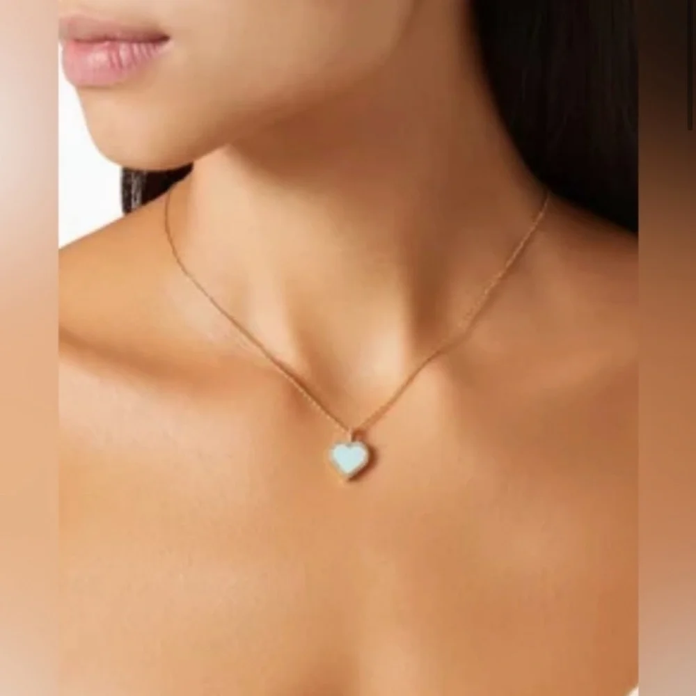 Kate Spade Take Heart Necklace‎ In Tiffany Blue NWT
